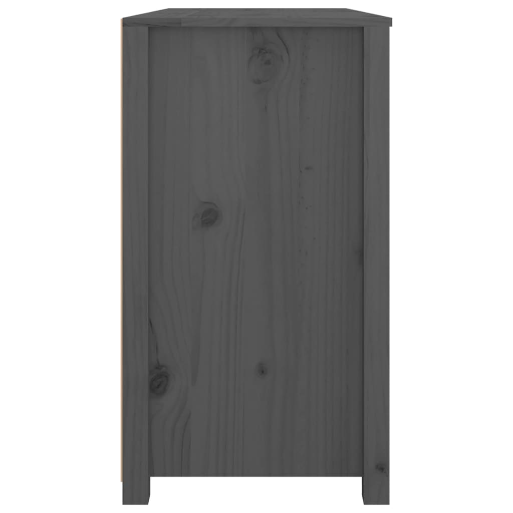 Armoire latérale Gris 100x40x72 cm Bois de pin massif