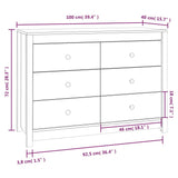 Armoire latérale Gris 100x40x72 cm Bois de pin massif