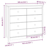 Armoire latérale 100x40x90 cm Bois de pin massif