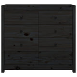 Armoire latérale Noir 100x40x90 cm Bois de pin massif