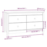 Armoire latérale 100x40x54 cm Bois de pin massif