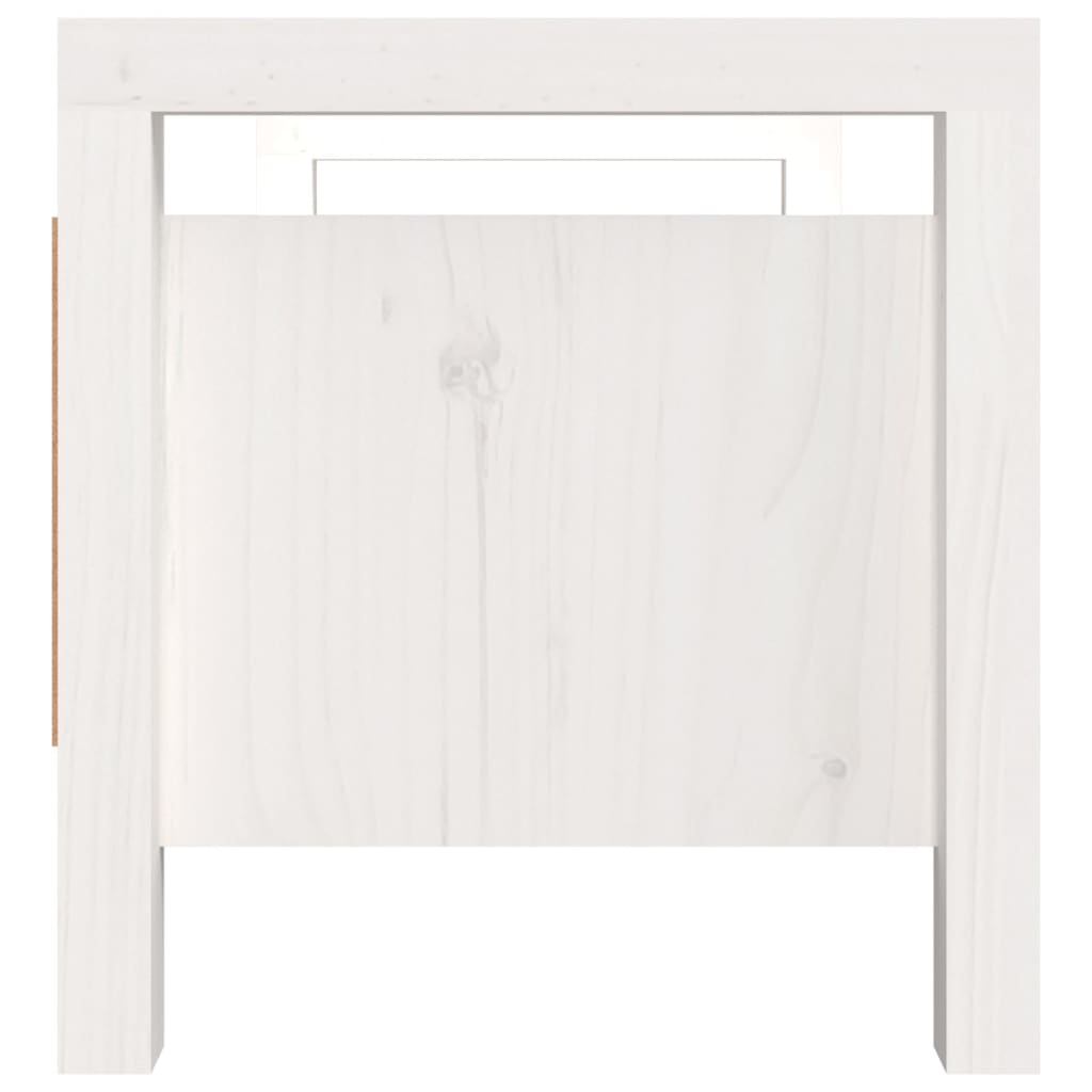 Banc d'entrée Blanc 80x40x43 cm Bois de pin massif