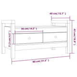 Banc d'entrée Blanc 80x40x43 cm Bois de pin massif