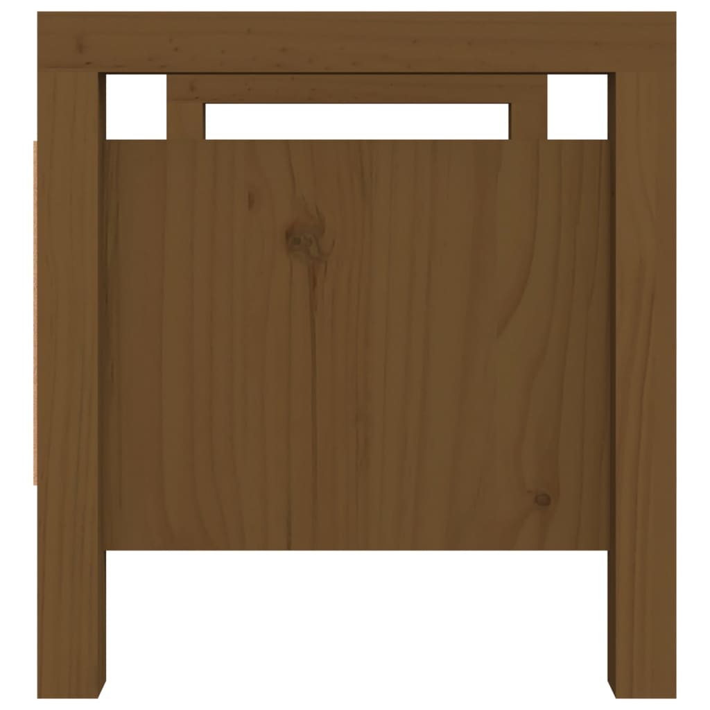 Banc d'entrée Marron miel 80x40x43 cm Bois de pin massif