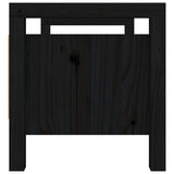 Banc d'entrée Noir 80x40x43 cm Bois de pin massif