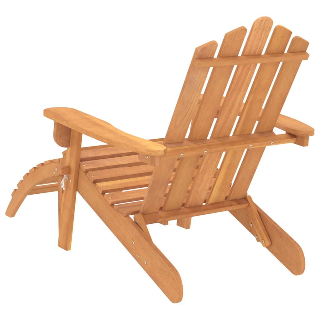 Chaises Adirondack de jardin repose-pieds lot de 2 Bois acacia