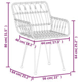 Chaises de jardin lot de 2 accoudoir 56x64x80 cm Résine tressée