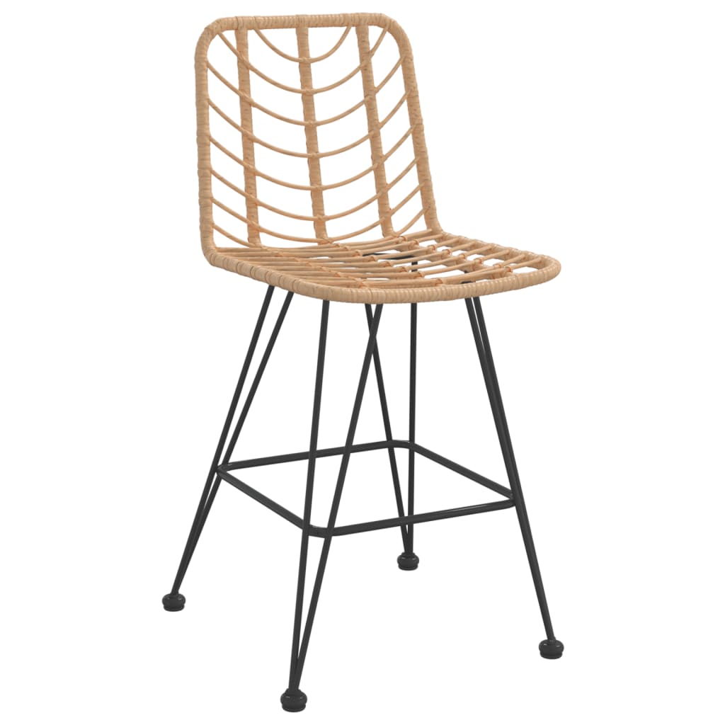 Bar stools set of 2 45x56x103.5cm Woven resin and steel