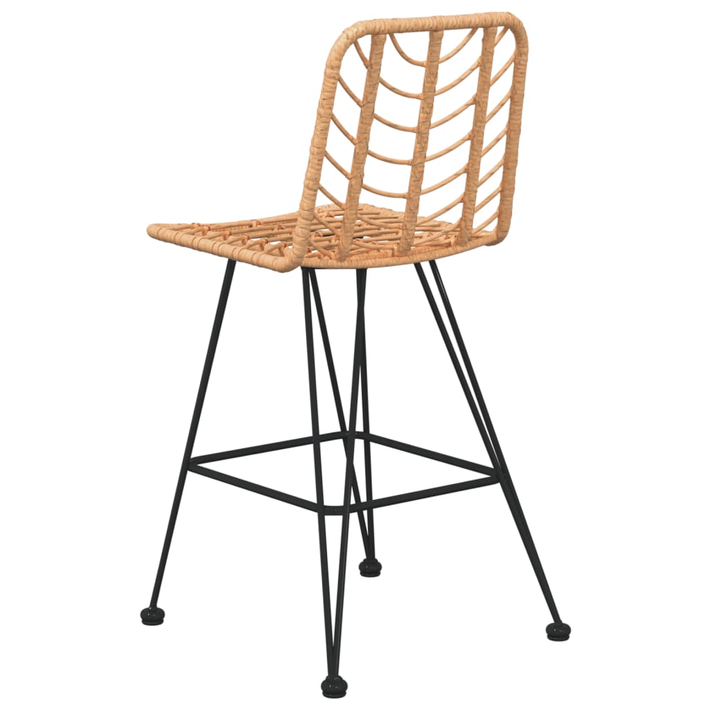 Bar stools set of 2 45x56x103.5cm Woven resin and steel