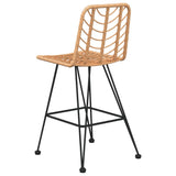 Bar stools set of 2 45x56x103.5cm Woven resin and steel