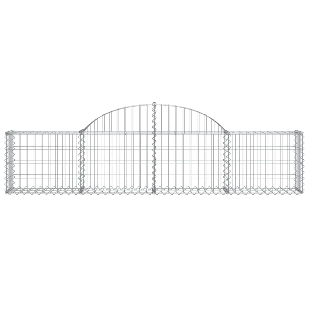 Paniers à gabions arqués 3 pcs 200x30x40/60 cm Fer galvanisé