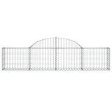 Paniers à gabions arqués 3 pcs 200x30x40/60 cm Fer galvanisé