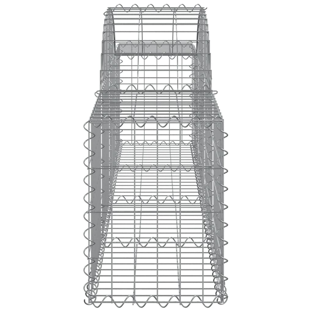 Paniers à gabions arqués 3 pcs 200x30x40/60 cm Fer galvanisé