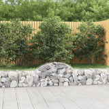 Paniers à gabions arqués 3 pcs 200x30x40/60 cm Fer galvanisé