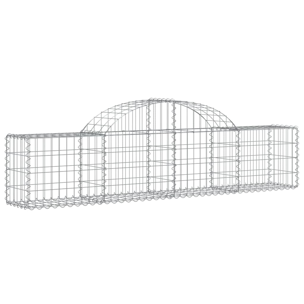 Paniers à gabions arqués 4 pcs 200x30x40/60 cm Fer galvanisé