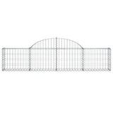 Paniers à gabions arqués 4 pcs 200x30x40/60 cm Fer galvanisé