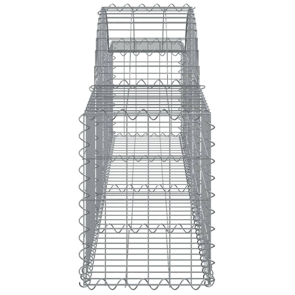 Paniers à gabions arqués 4 pcs 200x30x40/60 cm Fer galvanisé