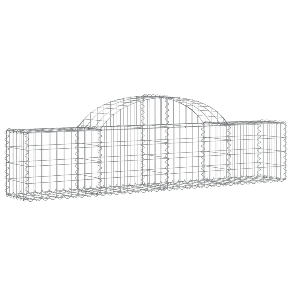 Paniers à gabions arqués 8 pcs 200x30x40/60 cm Fer galvanisé