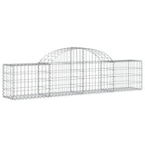 Paniers à gabions arqués 9 pcs 200x30x40/60 cm Fer galvanisé