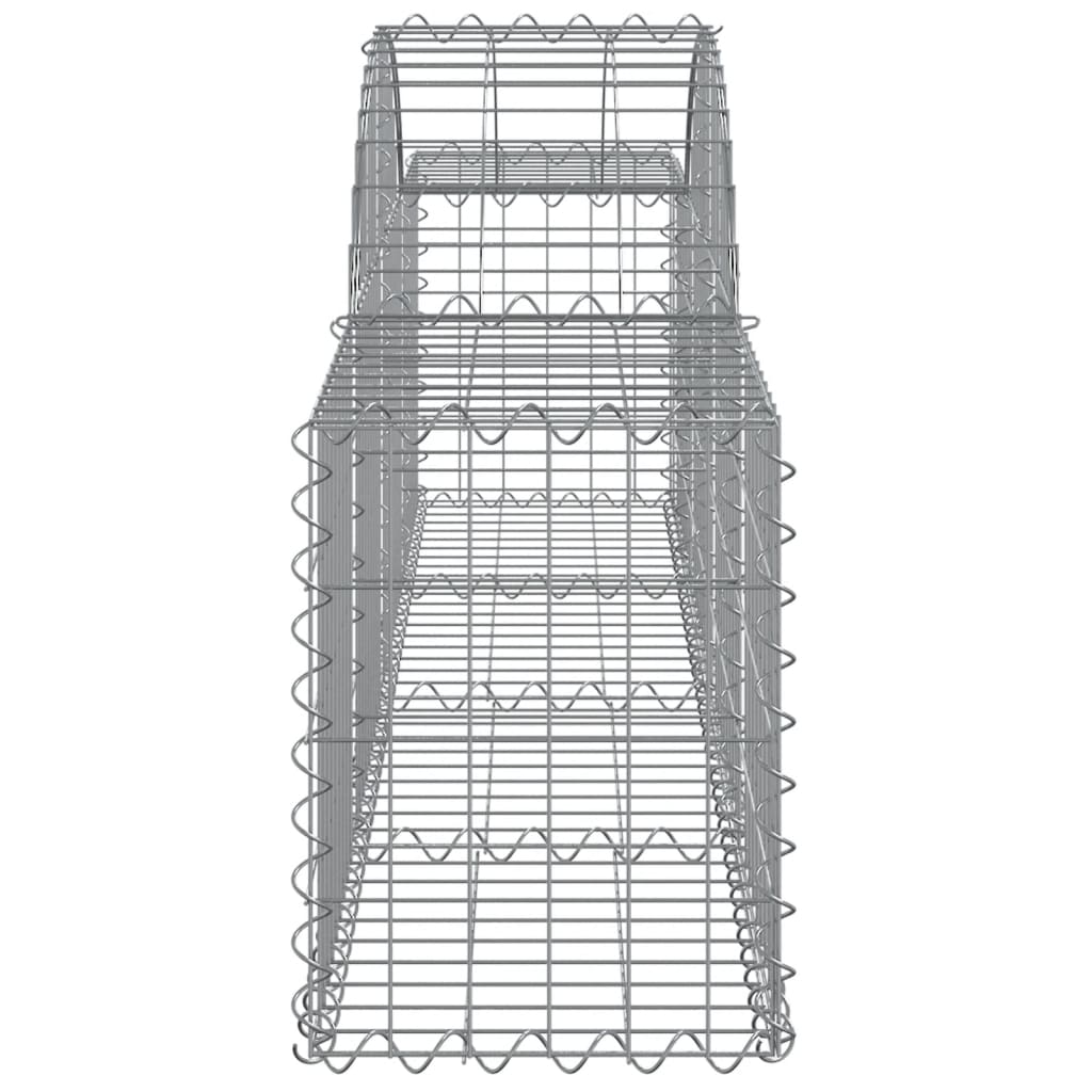 Paniers à gabions arqués 10 pcs 200x30x40/60 cm Fer galvanisé