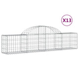 Arched Gabion Baskets 13 pcs 200x30x40/60 cm Galvanized Iron