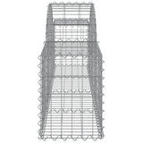 Arched Gabion Baskets 13 pcs 200x30x40/60 cm Galvanized Iron