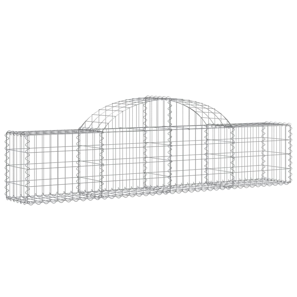 Paniers à gabions arqués 15 pcs 200x30x40/60 cm Fer galvanisé