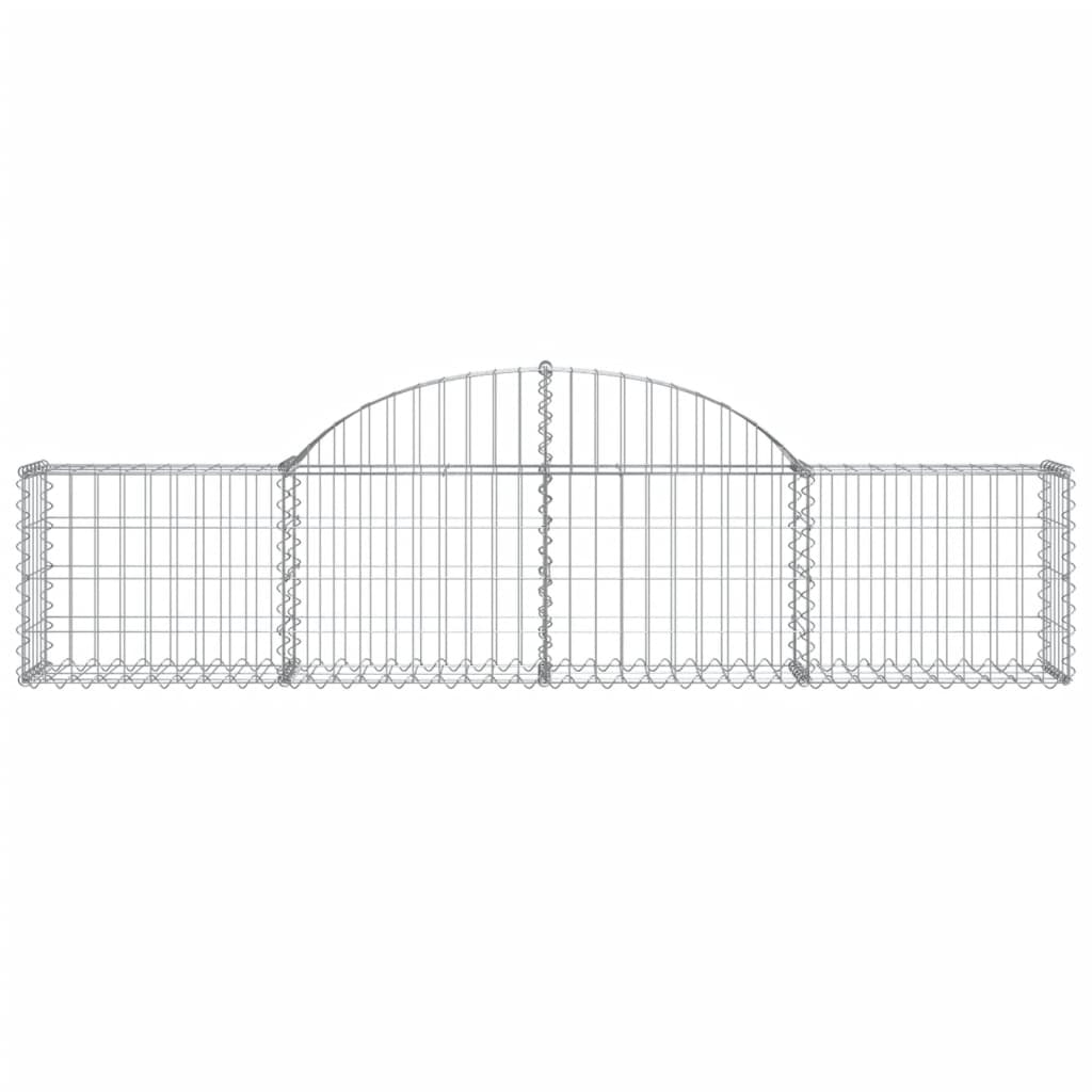 Paniers à gabions arqués 15 pcs 200x30x40/60 cm Fer galvanisé