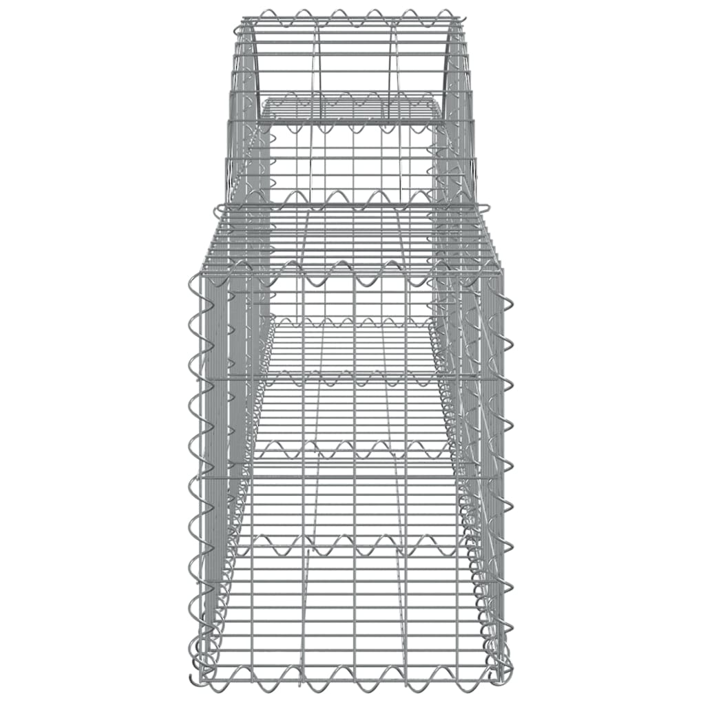 Paniers à gabions arqués 15 pcs 200x30x40/60 cm Fer galvanisé