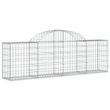 Paniers à gabions arqués 2 pcs 200x30x60/80 cm Fer galvanisé