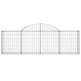 Paniers à gabions arqués 2 pcs 200x30x60/80 cm Fer galvanisé