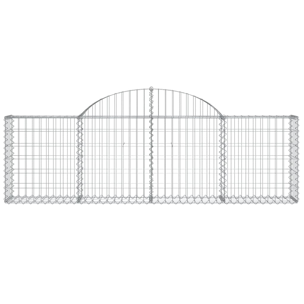 Paniers à gabions arqués 3 pcs 200x30x60/80 cm Fer galvanisé