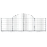 Paniers à gabions arqués 3 pcs 200x30x60/80 cm Fer galvanisé