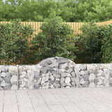 Paniers à gabions arqués 3 pcs 200x30x60/80 cm Fer galvanisé