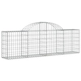 Paniers à gabions arqués 5 pcs 200x30x60/80 cm Fer galvanisé