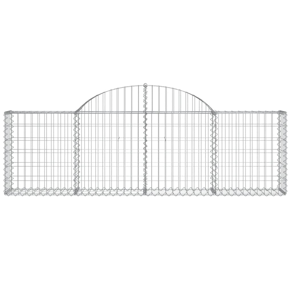 Paniers à gabions arqués 6 pcs 200x30x60/80 cm Fer galvanisé