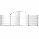 Paniers à gabions arqués 9 pcs 200x30x60/80 cm Fer galvanisé