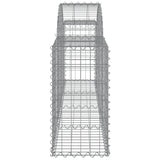 Paniers à gabions arqués 9 pcs 200x30x60/80 cm Fer galvanisé