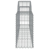 Paniers à gabions arqués 10 pcs 200x30x60/80 cm Fer galvanisé