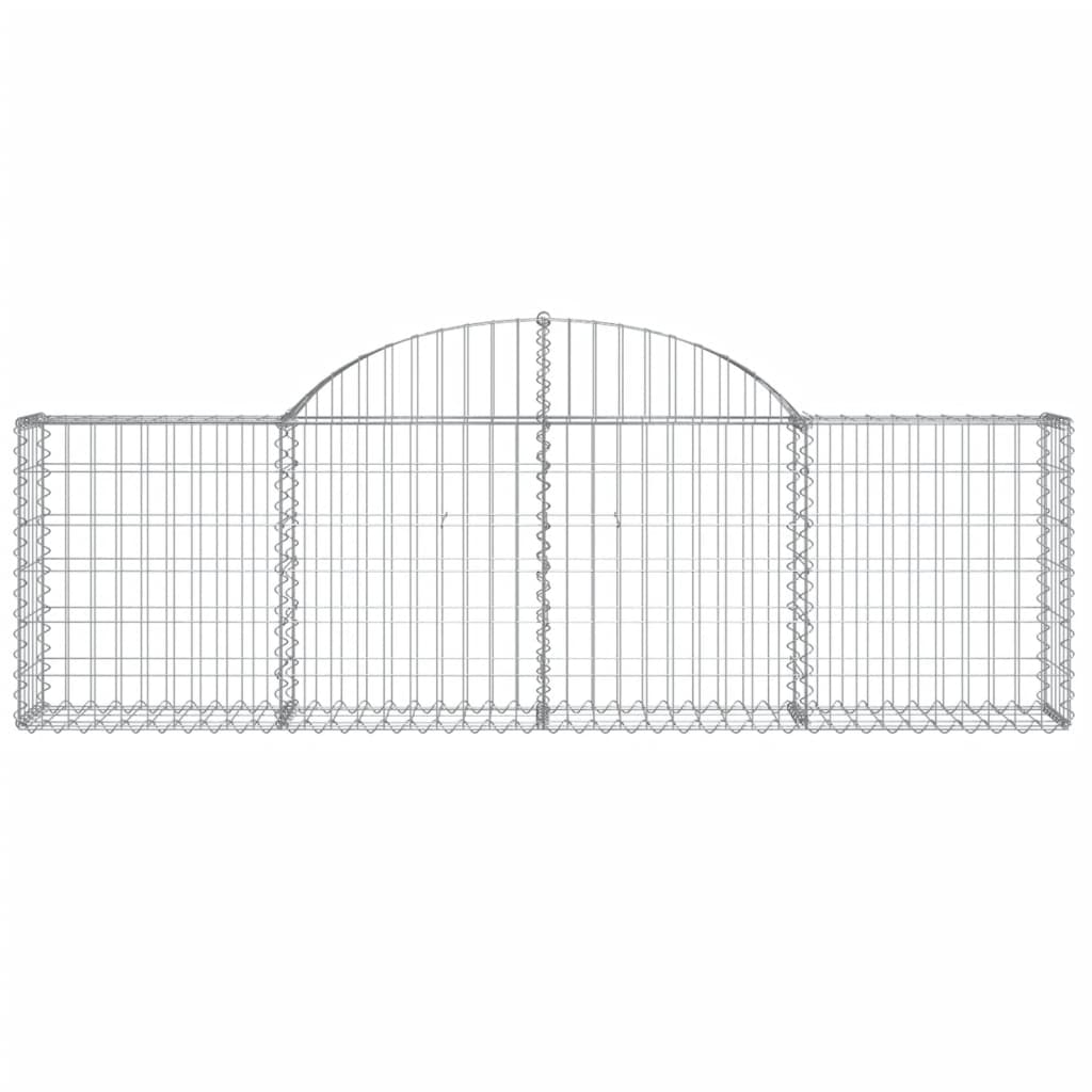 Arched Gabion Baskets 13 pcs 200x30x60/80 cm Galvanized Iron