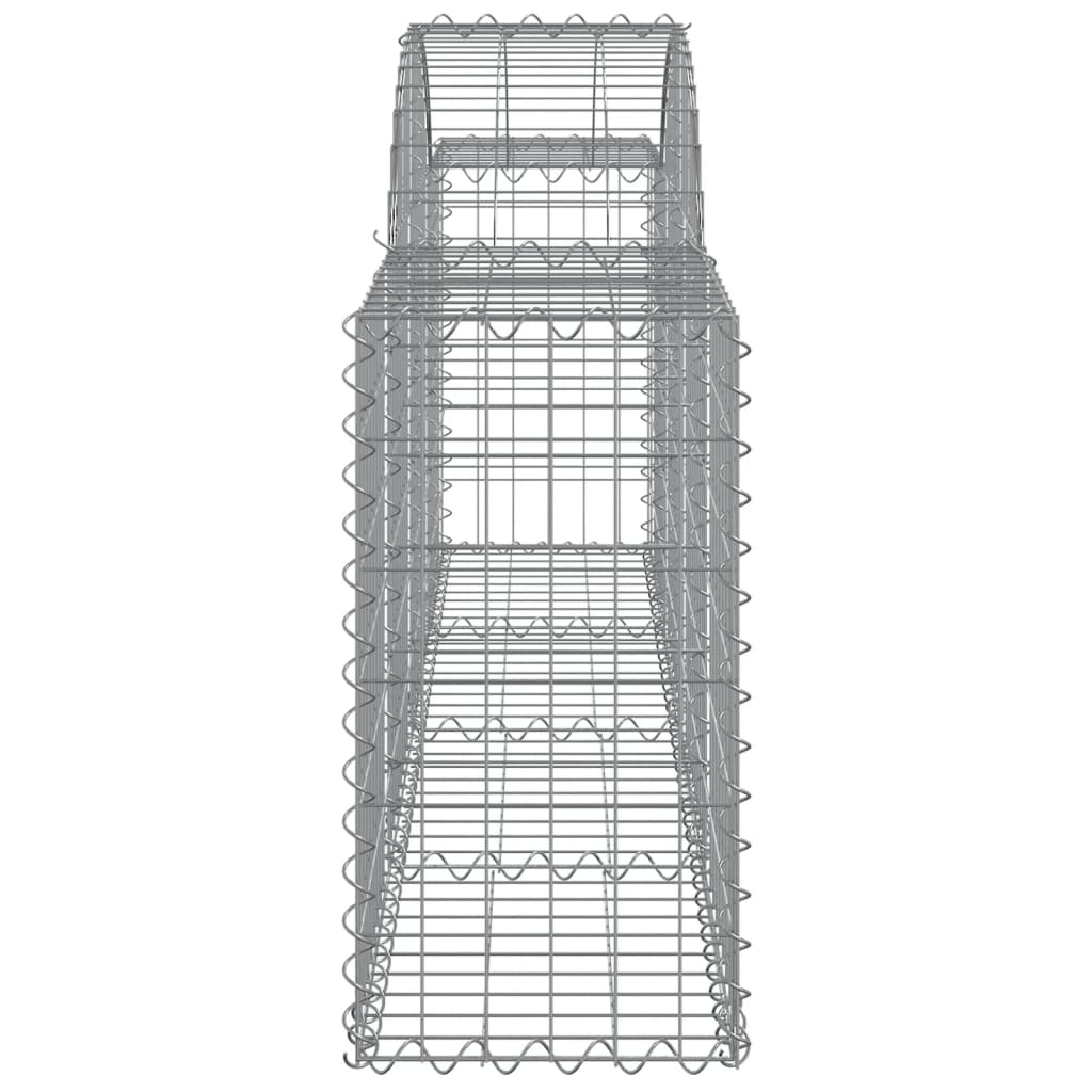 Arched Gabion Baskets 15 pcs 200x30x60/80 cm Galvanized Iron