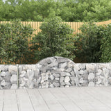 Paniers à gabions arqués 15 pcs 200x30x60/80 cm Fer galvanisé