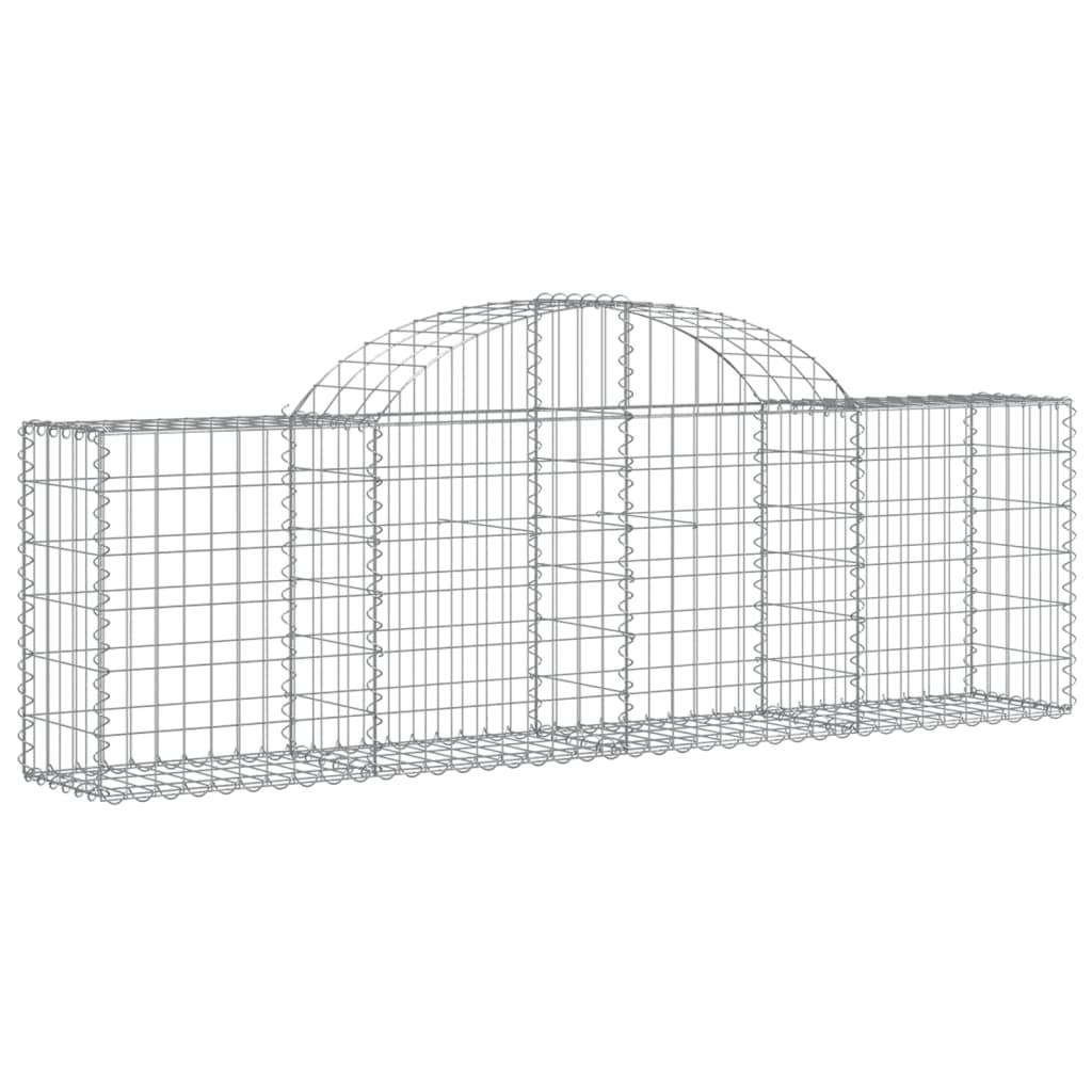 Paniers à gabions arqués 25 pcs 200x30x60/80 cm Fer galvanisé