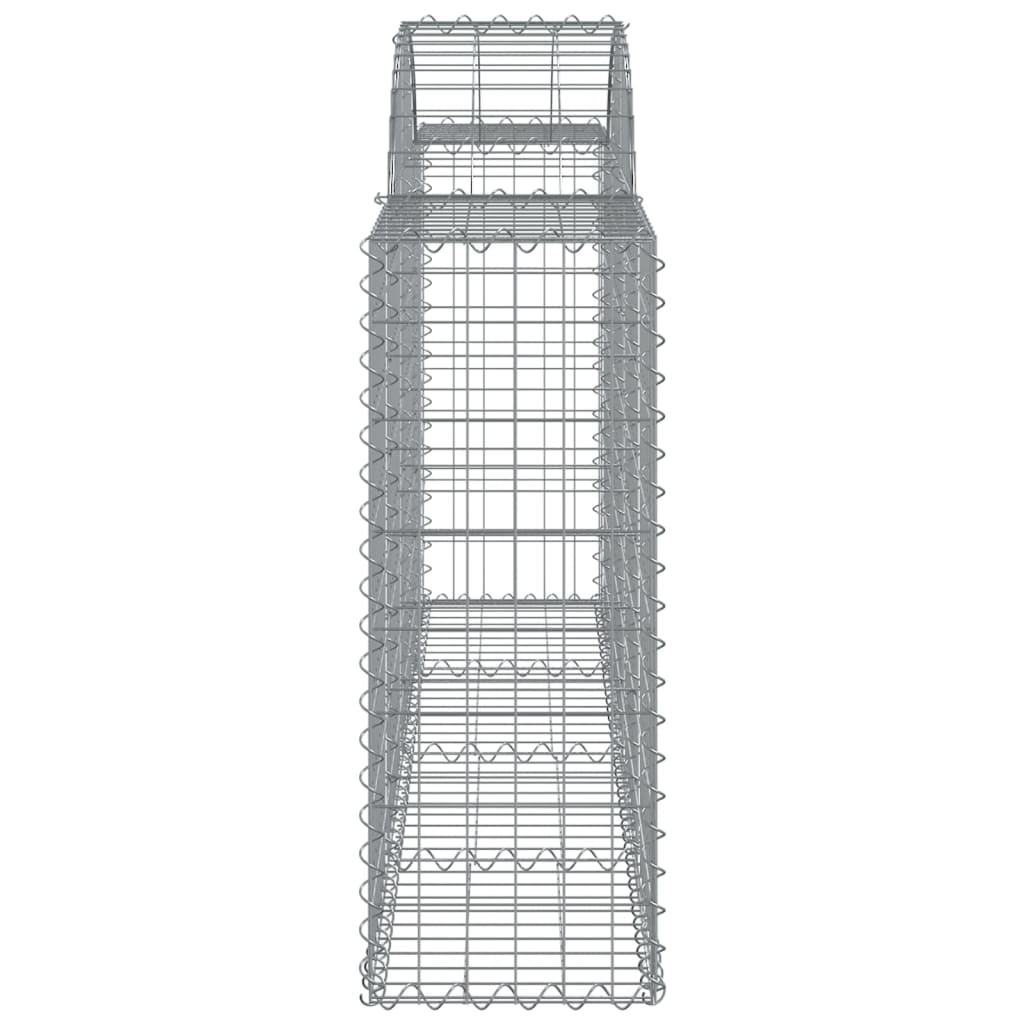 Paniers à gabions arqués 2 pcs 200x30x80/100 cm Fer galvanisé