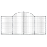 Paniers à gabions arqués 3 pcs 200x30x80/100 cm Fer galvanisé