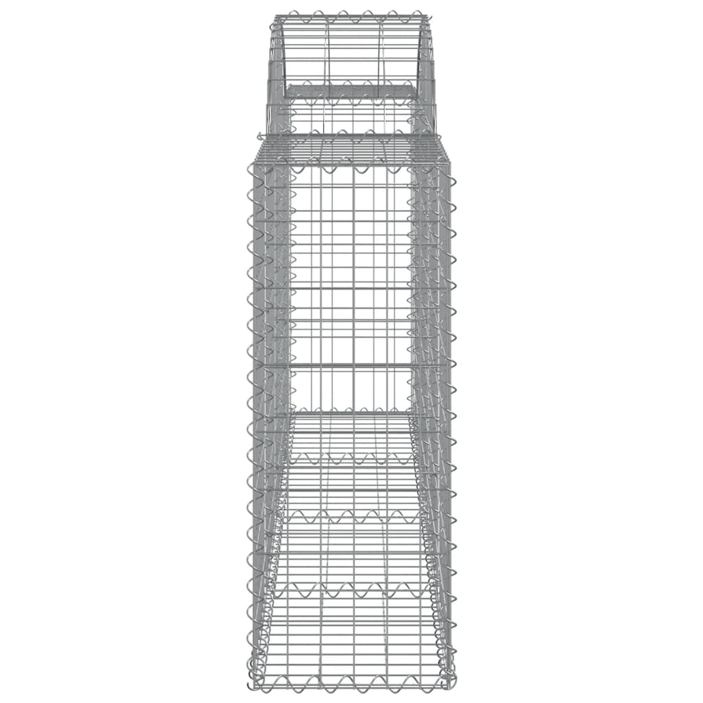 Paniers à gabions arqués 3 pcs 200x30x80/100 cm Fer galvanisé