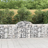 Paniers à gabions arqués 3 pcs 200x30x80/100 cm Fer galvanisé