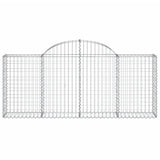 Paniers à gabions arqués 4 pcs 200x30x80/100 cm Fer galvanisé