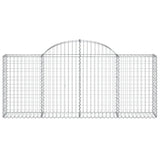 Paniers à gabions arqués 6 pcs 200x30x80/100 cm Fer galvanisé