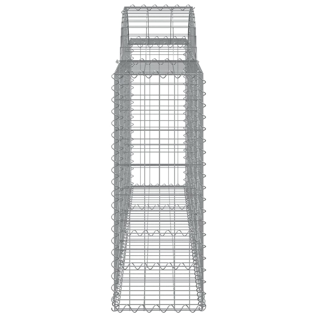 Paniers à gabions arqués 6 pcs 200x30x80/100 cm Fer galvanisé